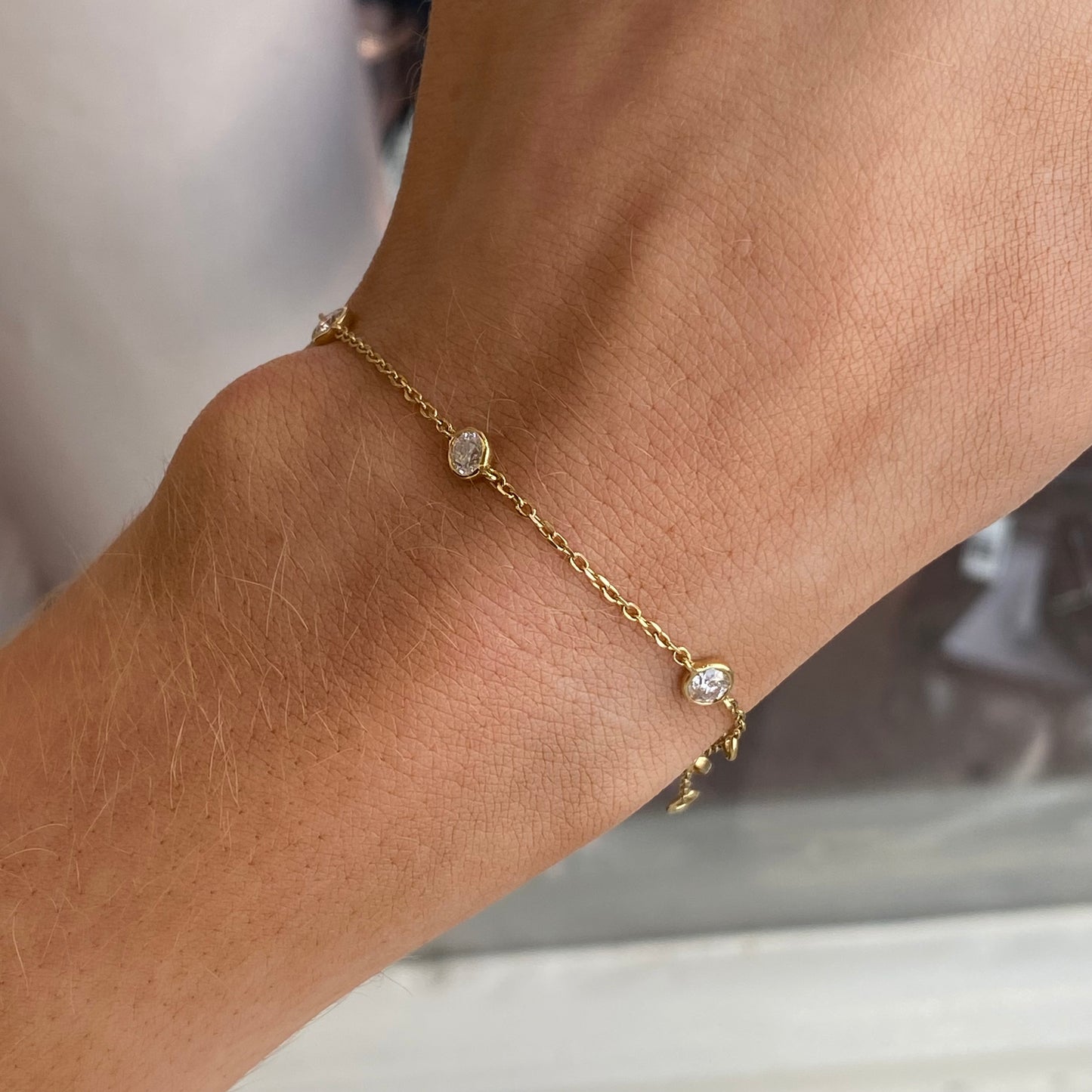 18ct Gold 0.76ct Diamond By The Yard Bracelet - John Ross Jewellers