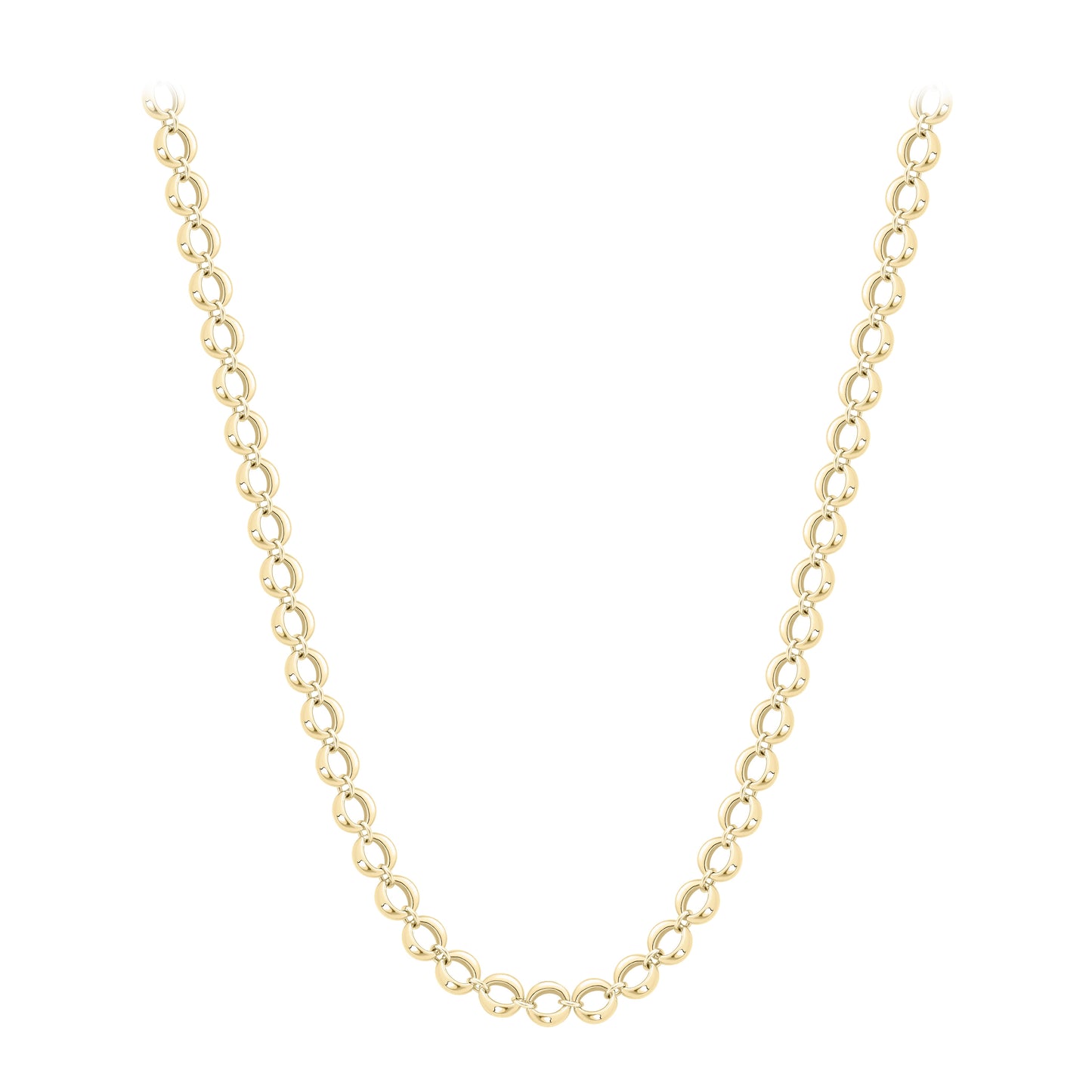 9ct Gold Round Link Necklace - John Ross Jewellers
