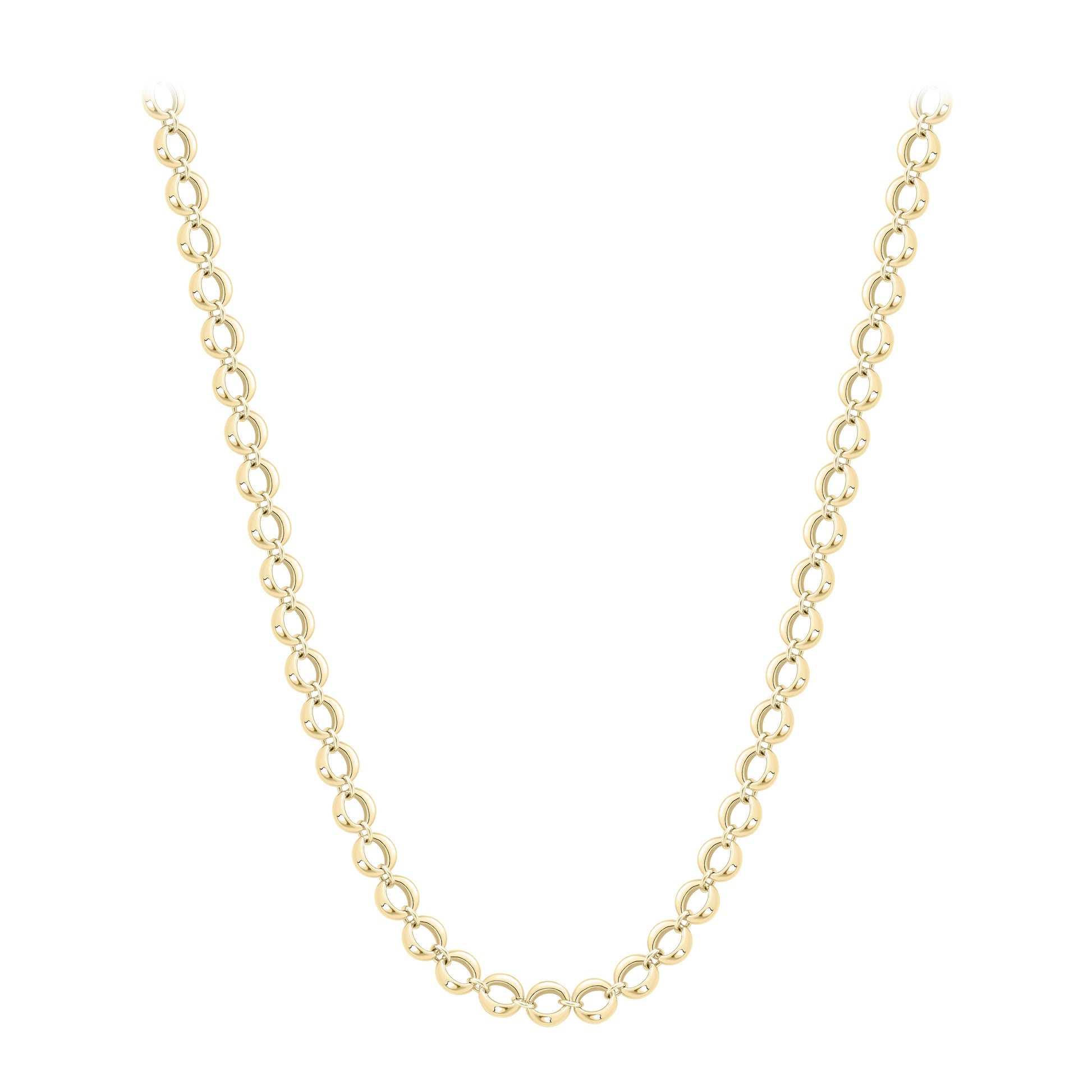 9ct Gold Round Link Necklace - John Ross Jewellers