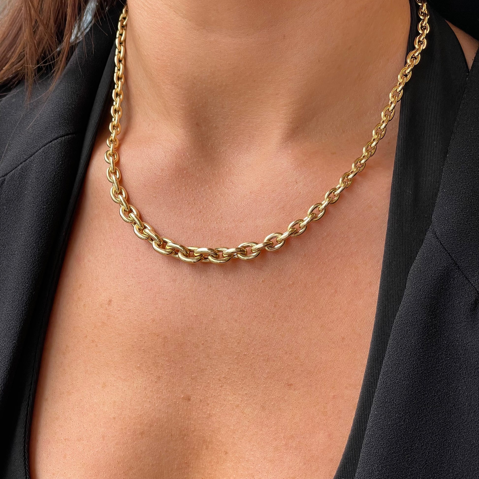9ct Gold Chunky Link Necklace - John Ross Jewellers