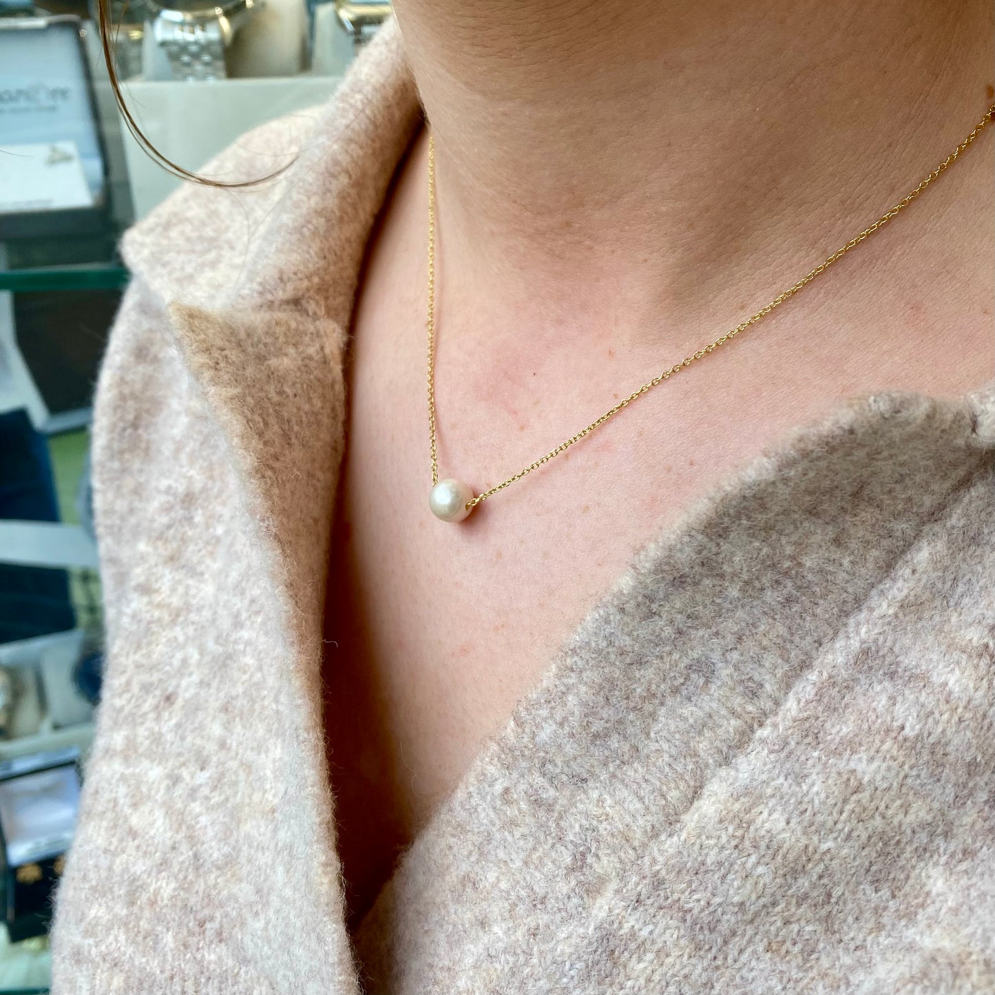 Sunshine Pearl Slider Necklace - John Ross Jewellers