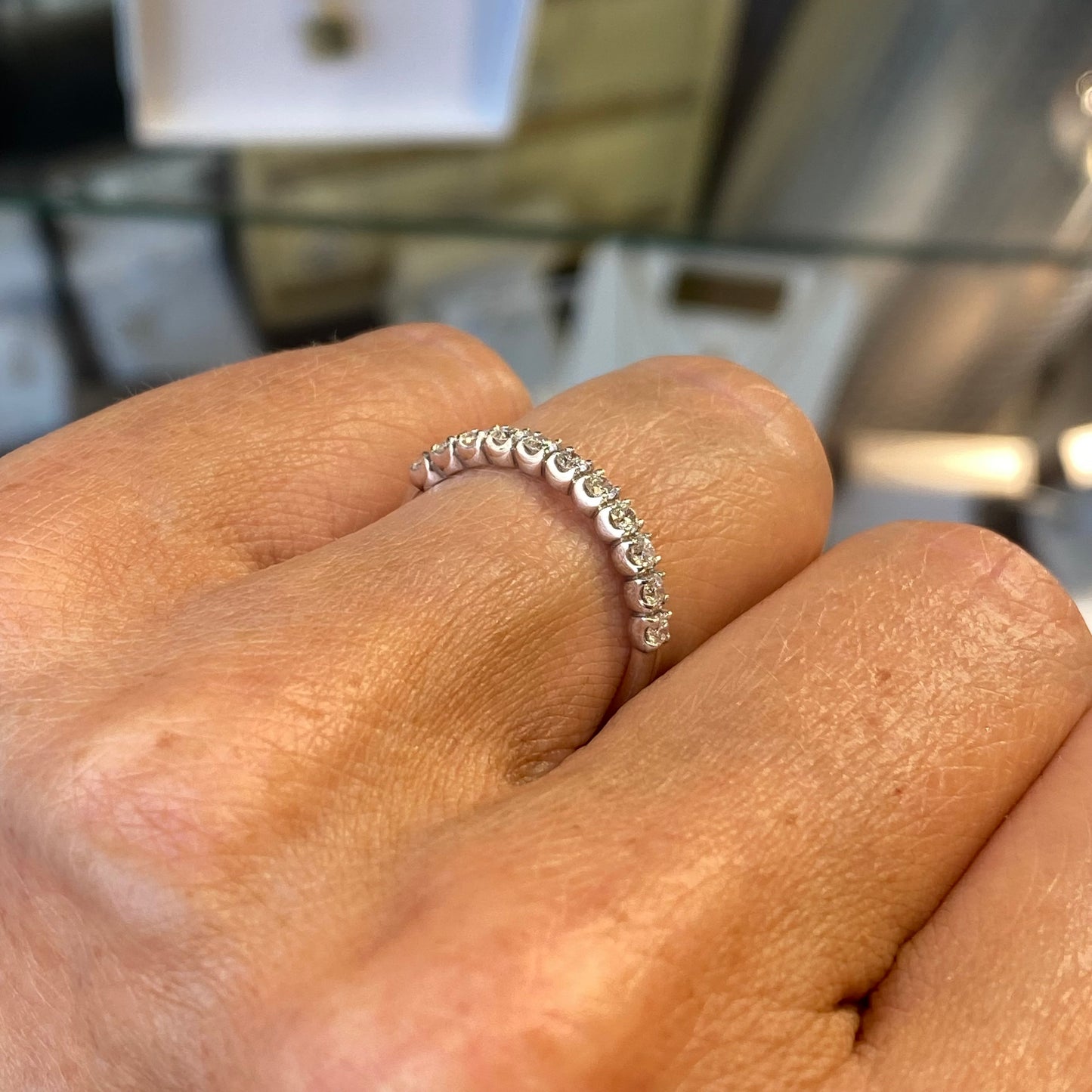18ct White Gold Diamond Eternity Ring | 0.37ct - John Ross Jewellers