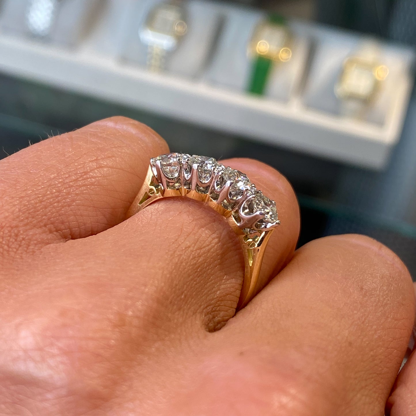 18ct Gold Four Stone Diamond Eternity Ring | 1.41ct - John Ross Jewellers