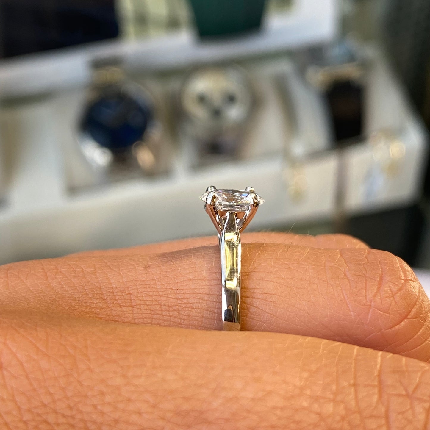 Platinum Oval Solitaire Engagement Ring | Certificated Lab 0.73ct - John Ross Jewellers