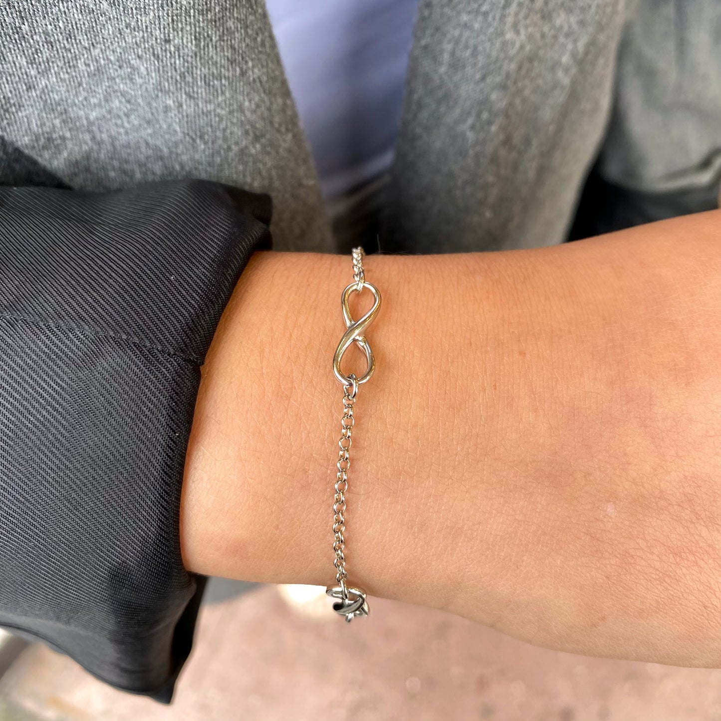 Silver Triple Infinity Bracelet