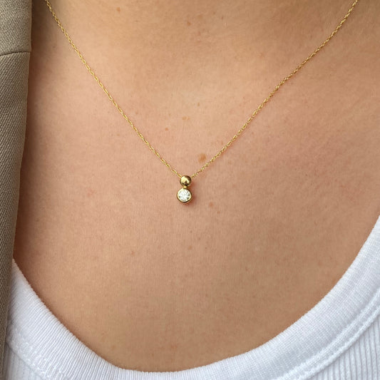 9ct Gold CZ Double Necklace - John Ross Jewellers