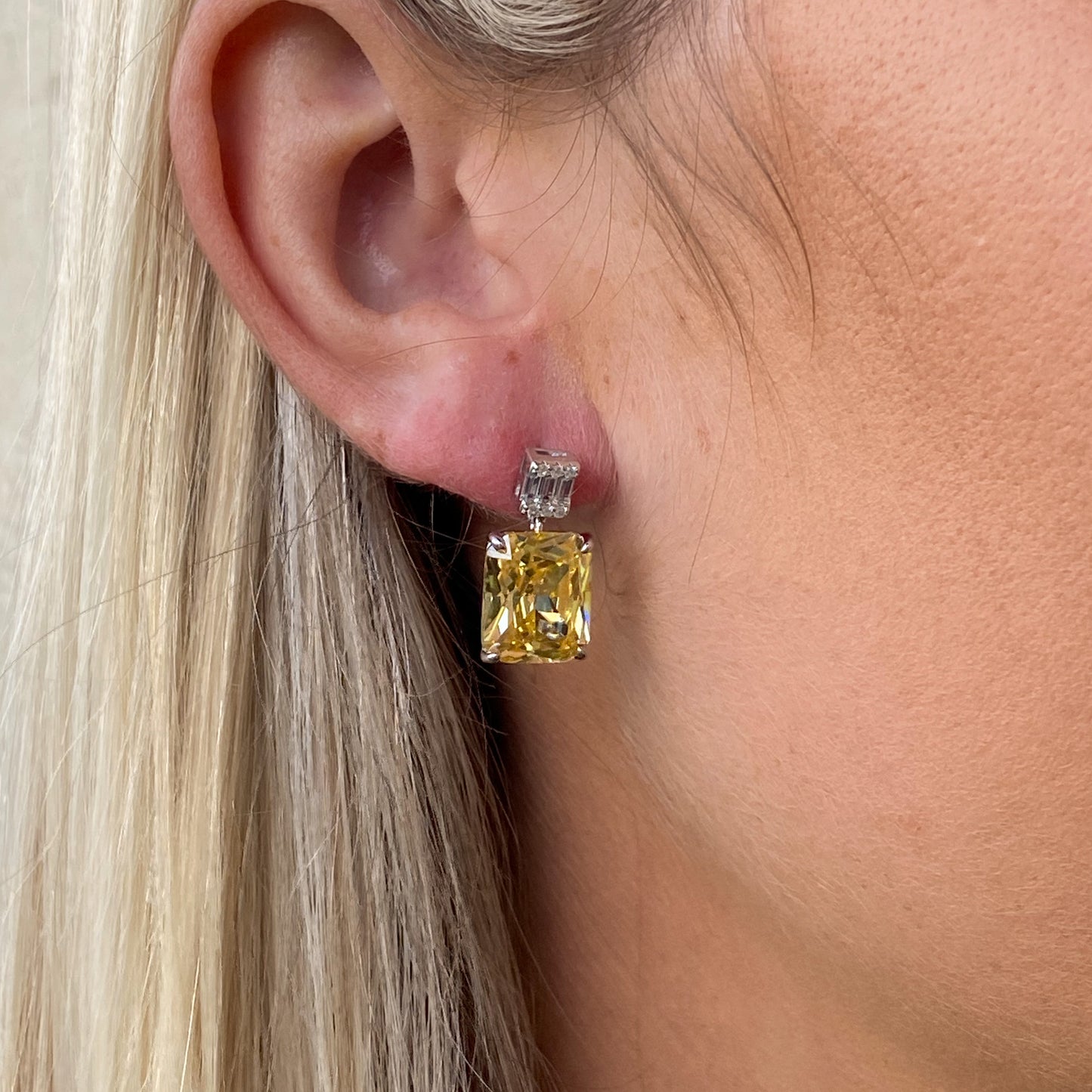 Silver Sarah CZ Drop Earrings - John Ross Jewellers