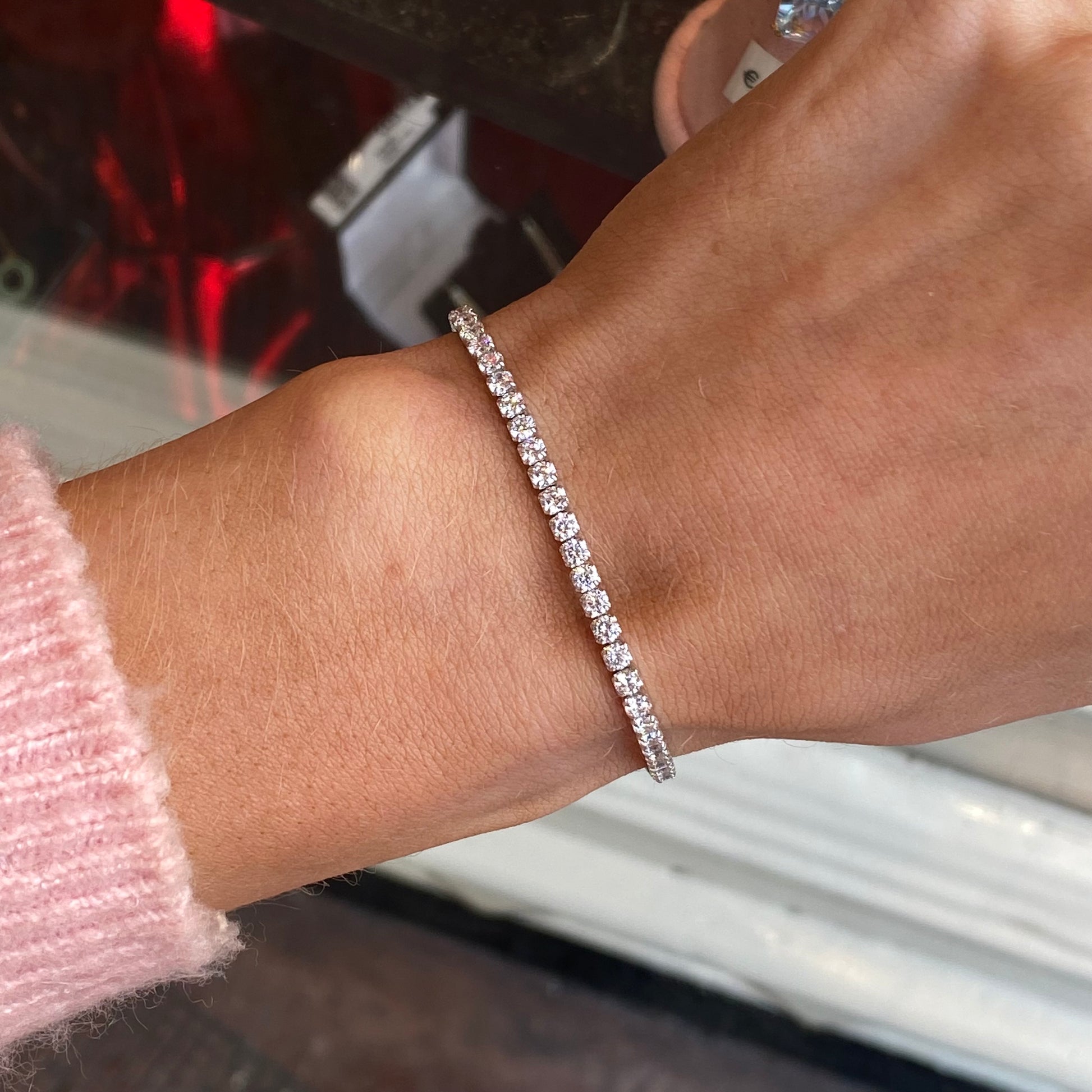 Silver 2.5mm CZ Tennis Bracelet | 16.5+3cm - John Ross Jewellers