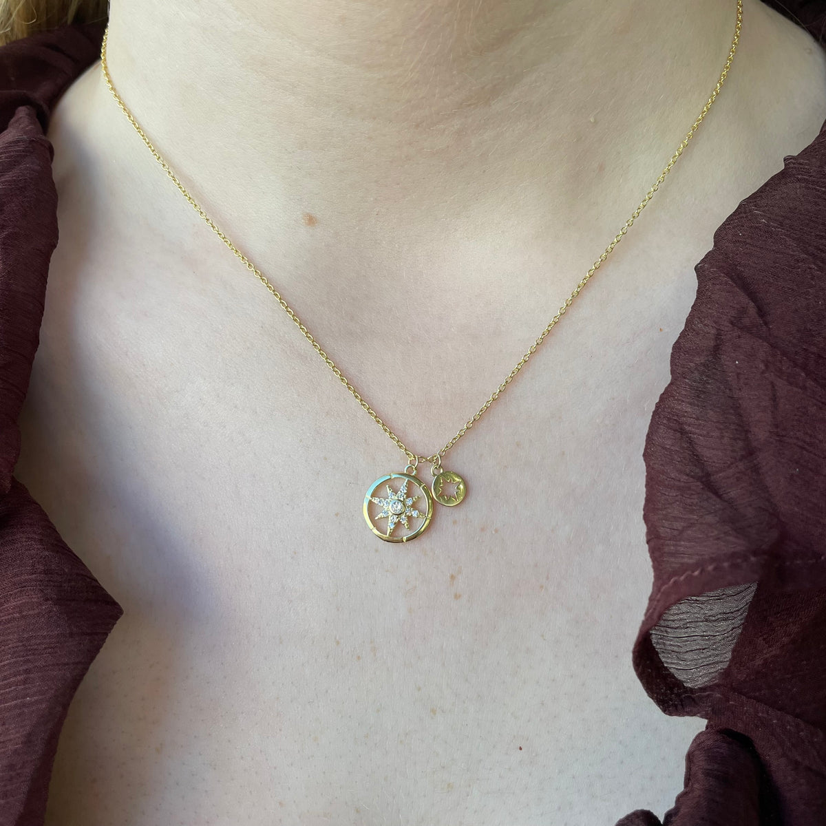 Sunshine Double Disc Necklace