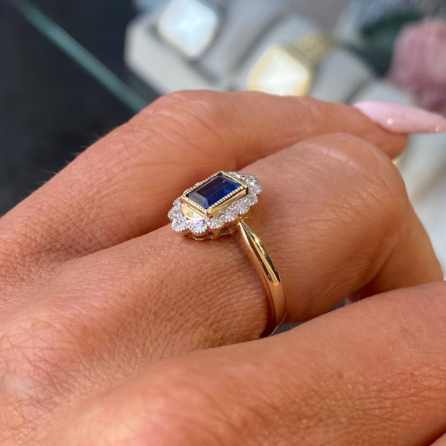 9ct Gold Sapphire & Diamond Ring - John Ross Jewellers