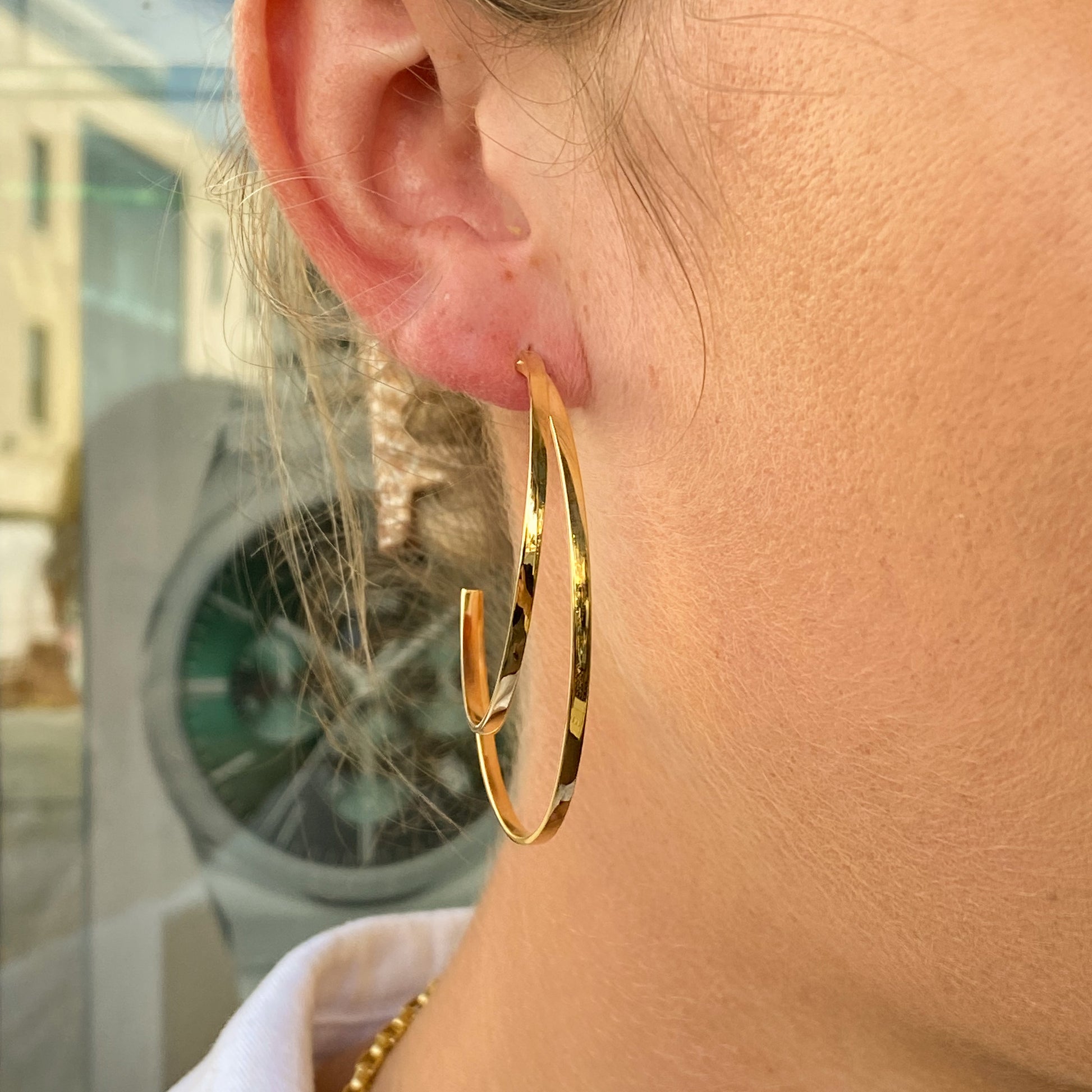 9ct Gold Double Maxi Hoop Earrings - John Ross Jewellers