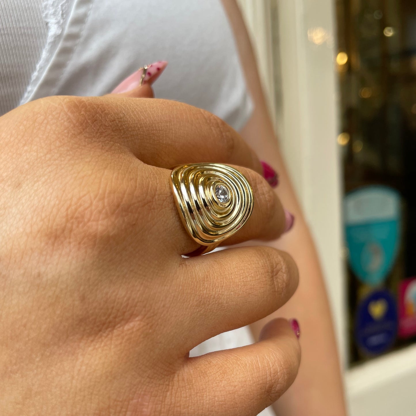 Sunshine Gadroon CZ Ring - John Ross Jewellers