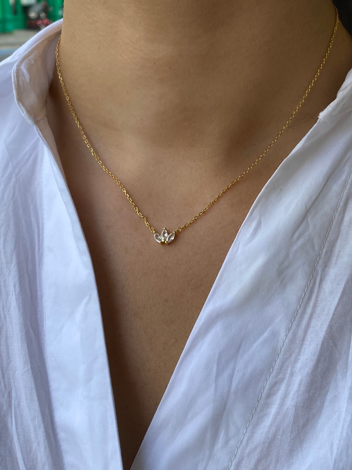 Sunshine Marquise CZ Necklace | 40 + 3cm
