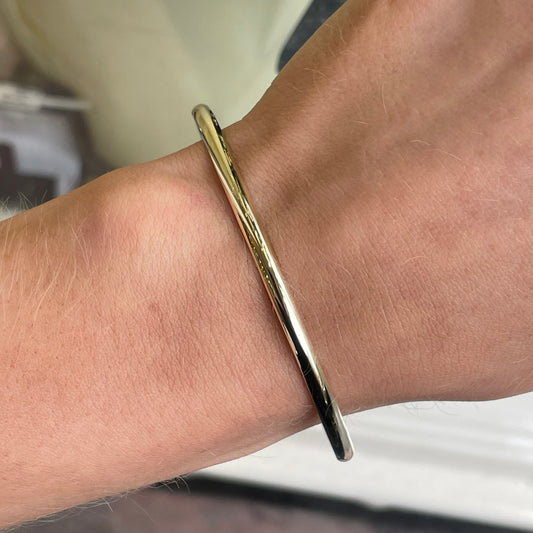 9ct Gold Classic Solid Polished Bangle | Extra Narrow