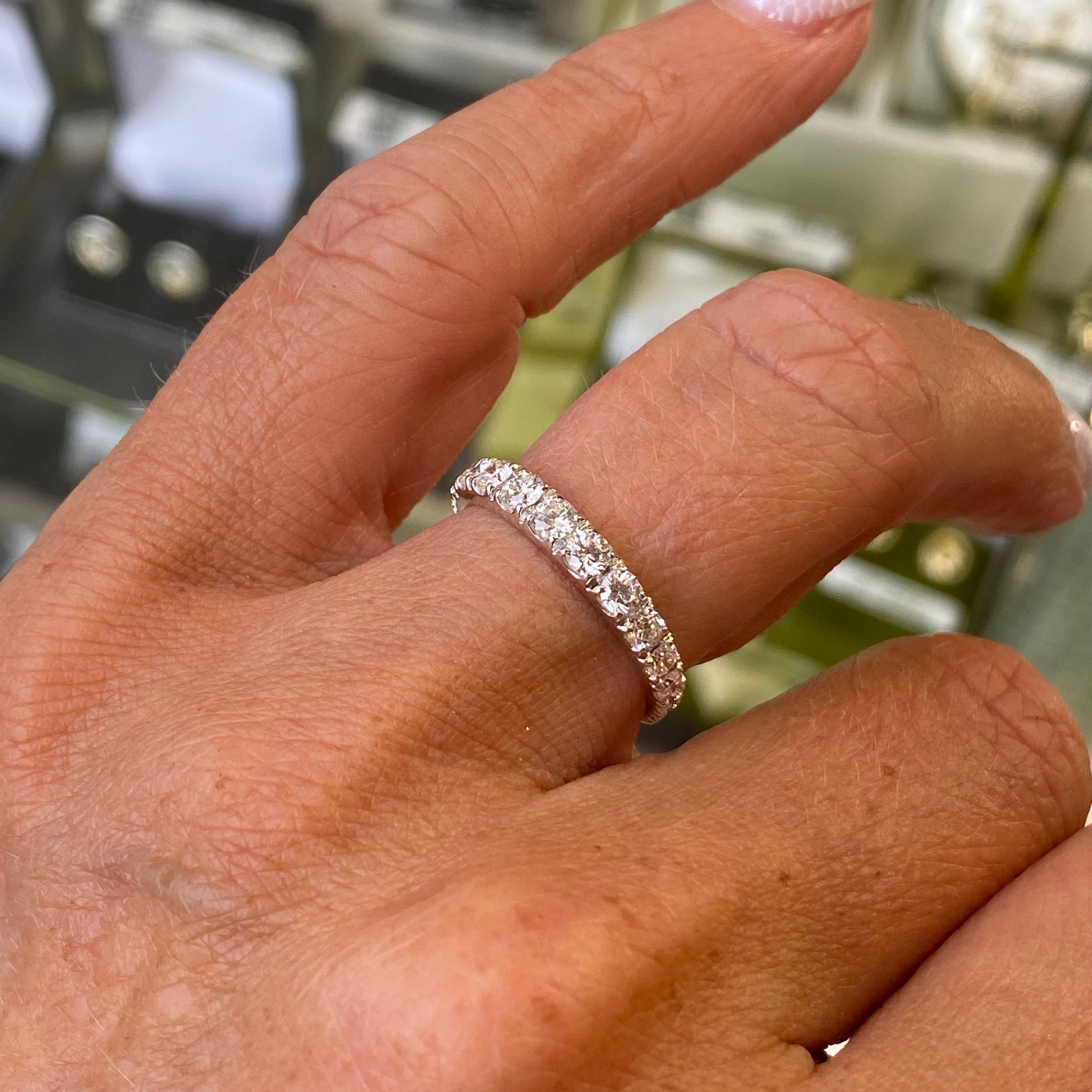 18ct Gold Diamond Eternity Ring 0.81ct | Graduated - John Ross Jewellers