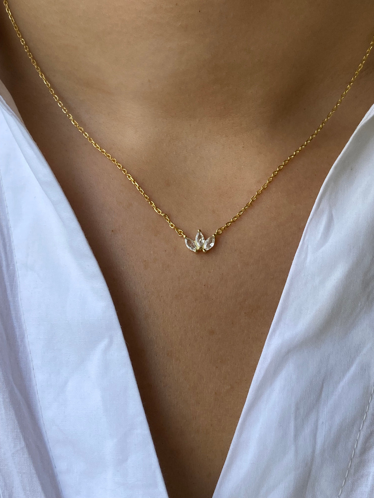 Sunshine Marquise CZ Necklace | 40 + 3cm