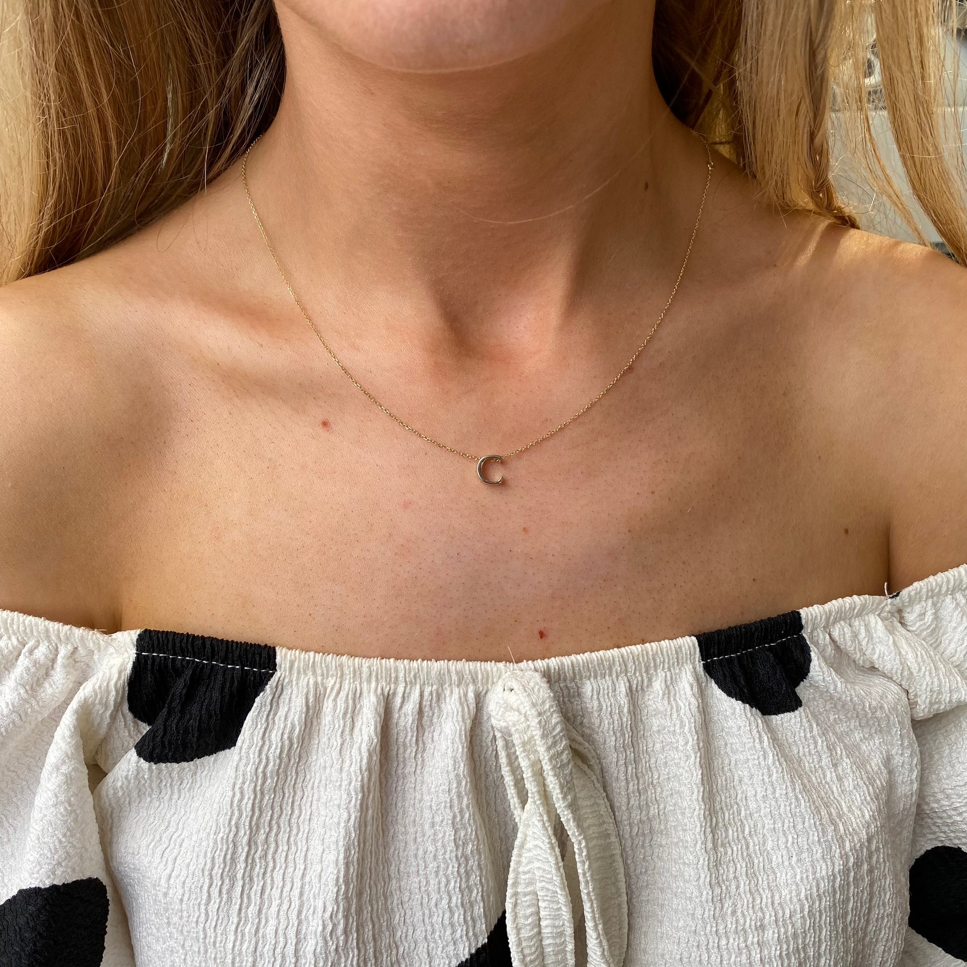 9ct Gold Letter Necklace - John Ross Jewellers