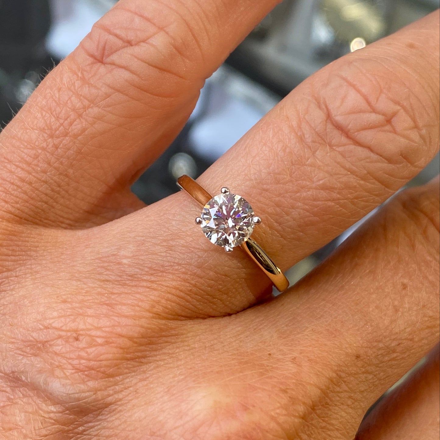 18ct Gold Diamond Solitaire Engagement Ring | 1.00ct Certificated - John Ross Jewellers