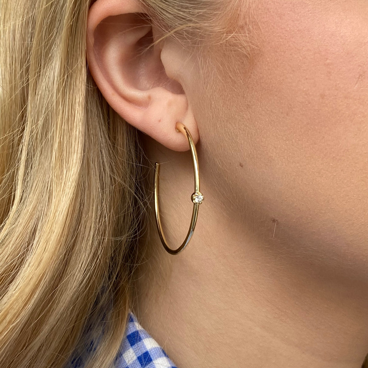 Sunshine Maxi Hoop Earrings | CZ