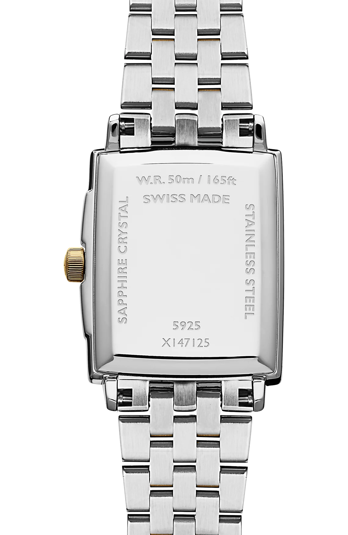 Raymond Weil Lady TOCCATA Rectangular 22 x 28mm Two Tone Mother Of Pearl Dial, Diamonds & Diamond Case - John Ross Jewellers