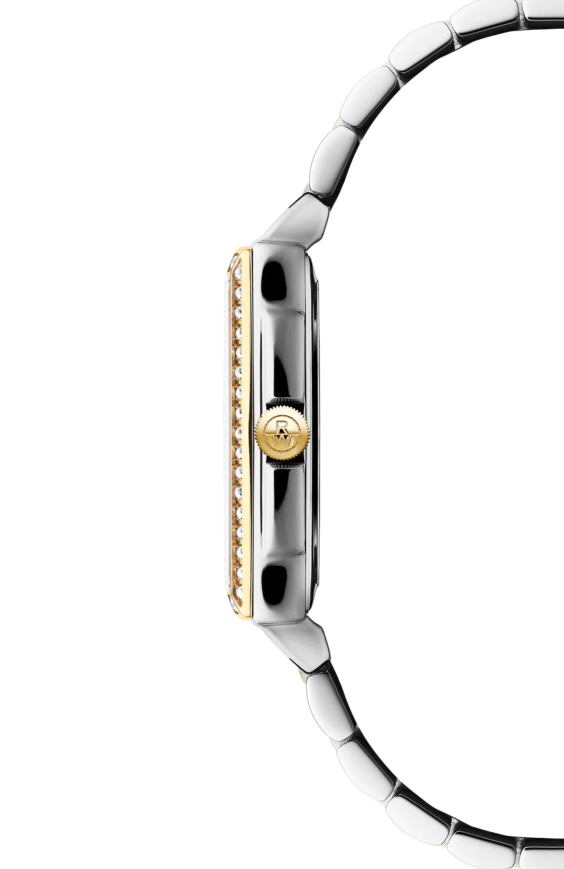 Raymond Weil Lady TOCCATA Rectangular 22 x 28mm Two Tone Mother Of Pearl Dial, Diamonds & Diamond Case - John Ross Jewellers