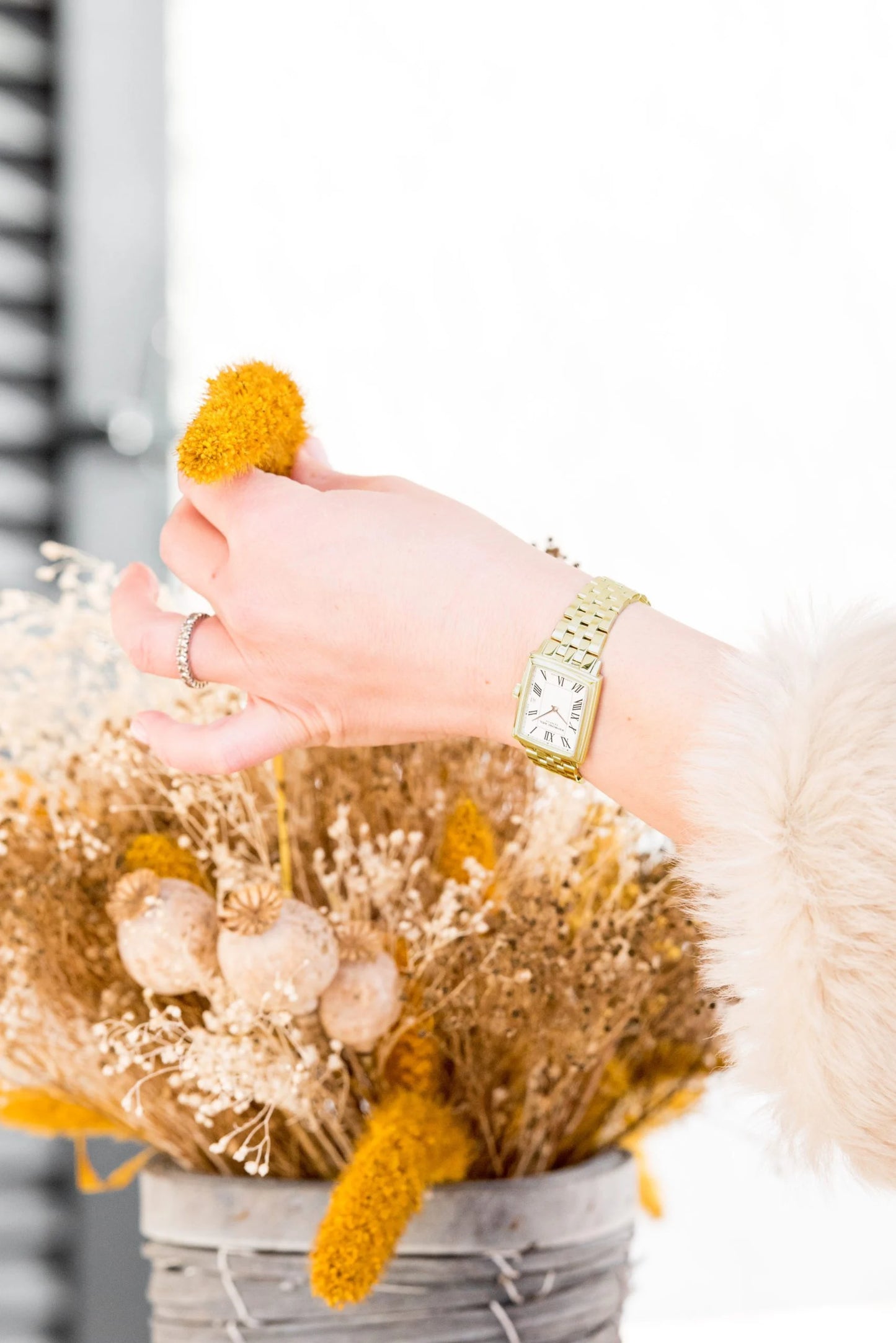 Raymond Weil Lady TOCCATA Rectangular 22.6 x 28.1 mm Gold, Roman Numerals - John Ross Jewellers