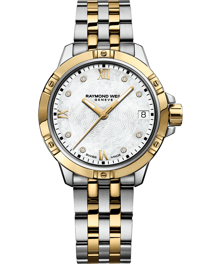 Raymond Weil Lady TANGO Two-Tone, 8 Diamonds | 30mm - John Ross Jewellers