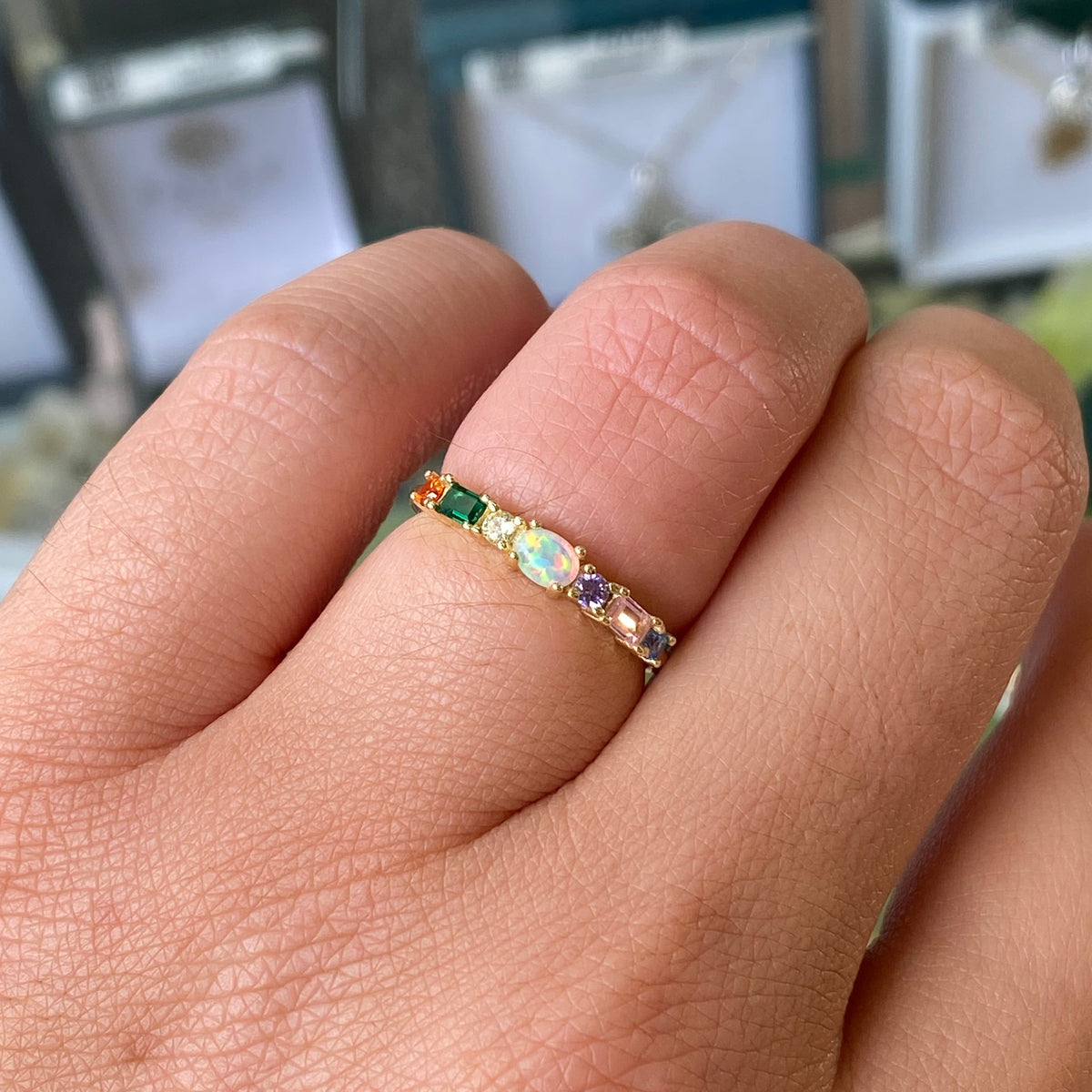 Sunshine Super Dainty Multicolour Ring