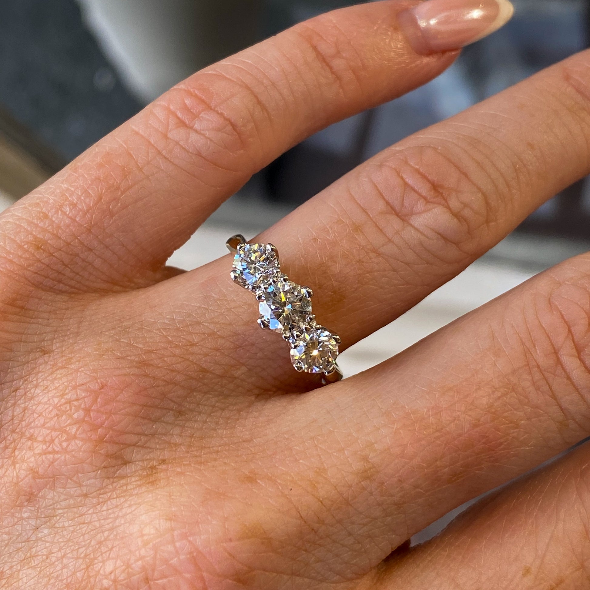 18ct Gold Rex Trilogy Diamond Ring - 1.29ct - John Ross Jewellers