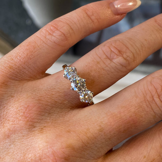 18ct Gold Rex Trilogy Diamond Ring - 1.29ct - John Ross Jewellers