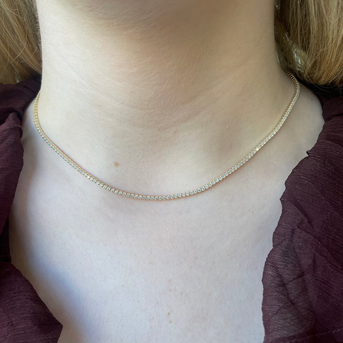 Sunshine CZ Tennis Necklace