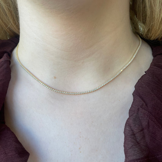 Sunshine CZ Tennis Necklace