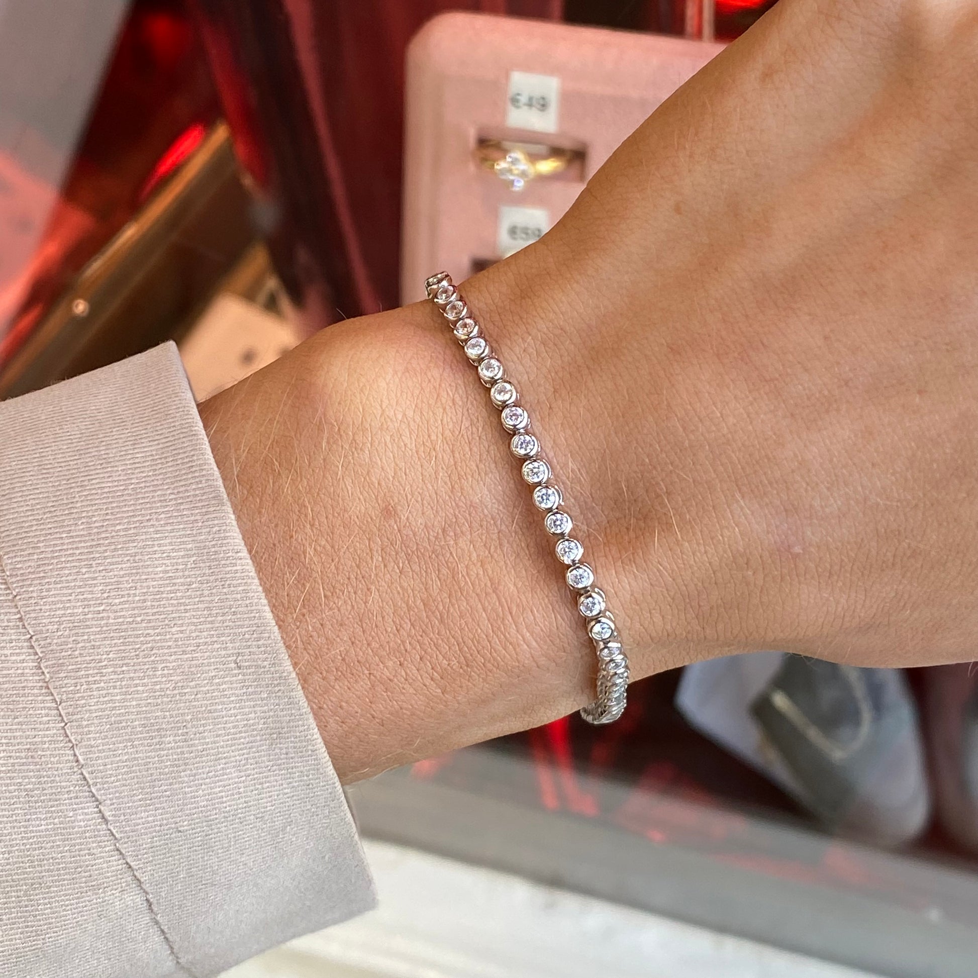 Silver 2mm CZ Tennis Bracelet | 19.5cm - John Ross Jewellers