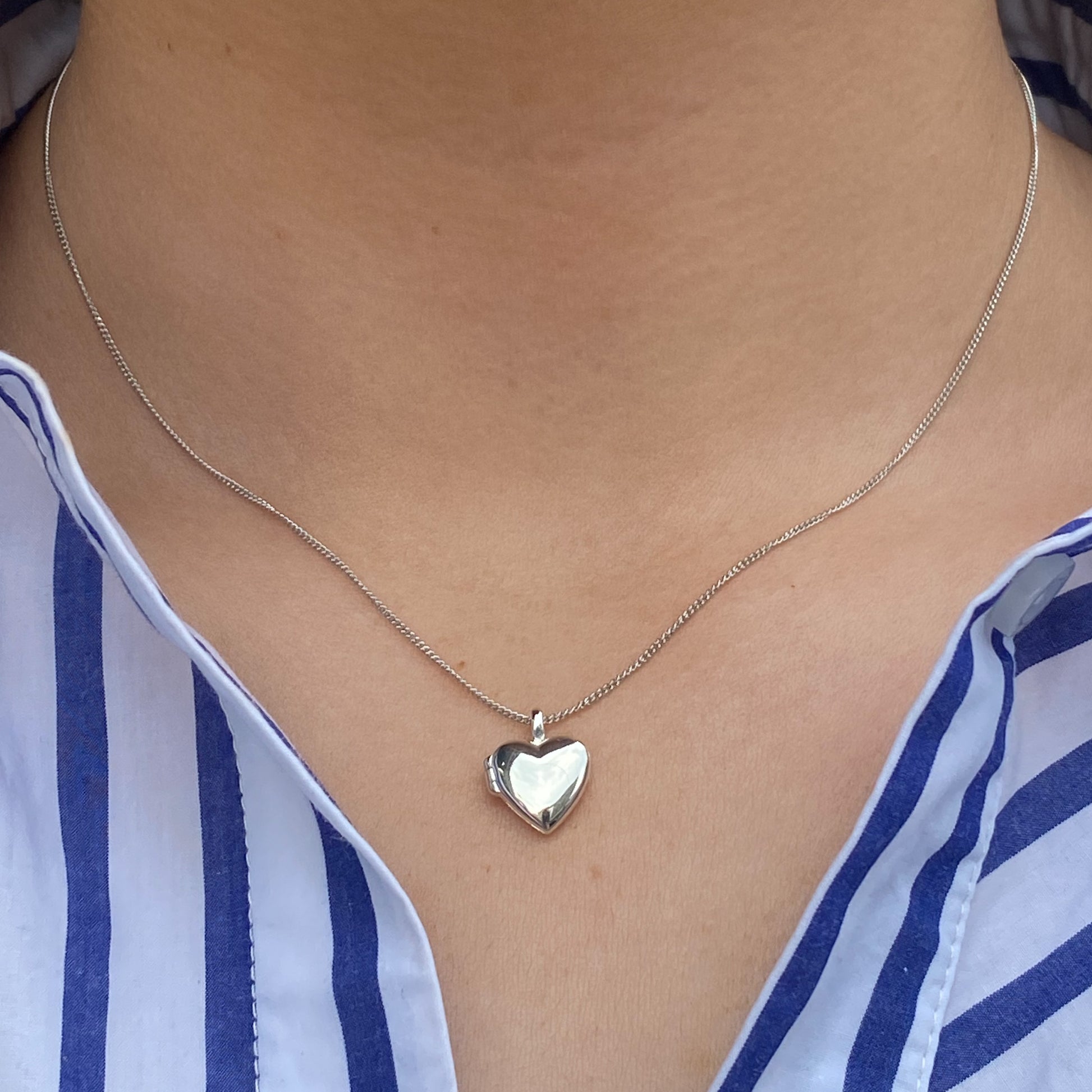 Silver Darling Heart Locket and Chain | Very Small - John Ross Jewellers