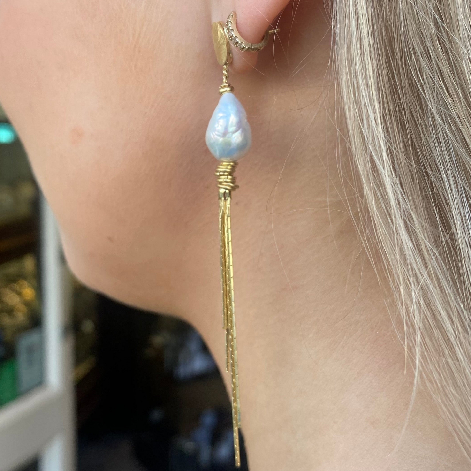 Baroque Drop Earrings | Marsia | Freshwater Pearl - John Ross Jewellers