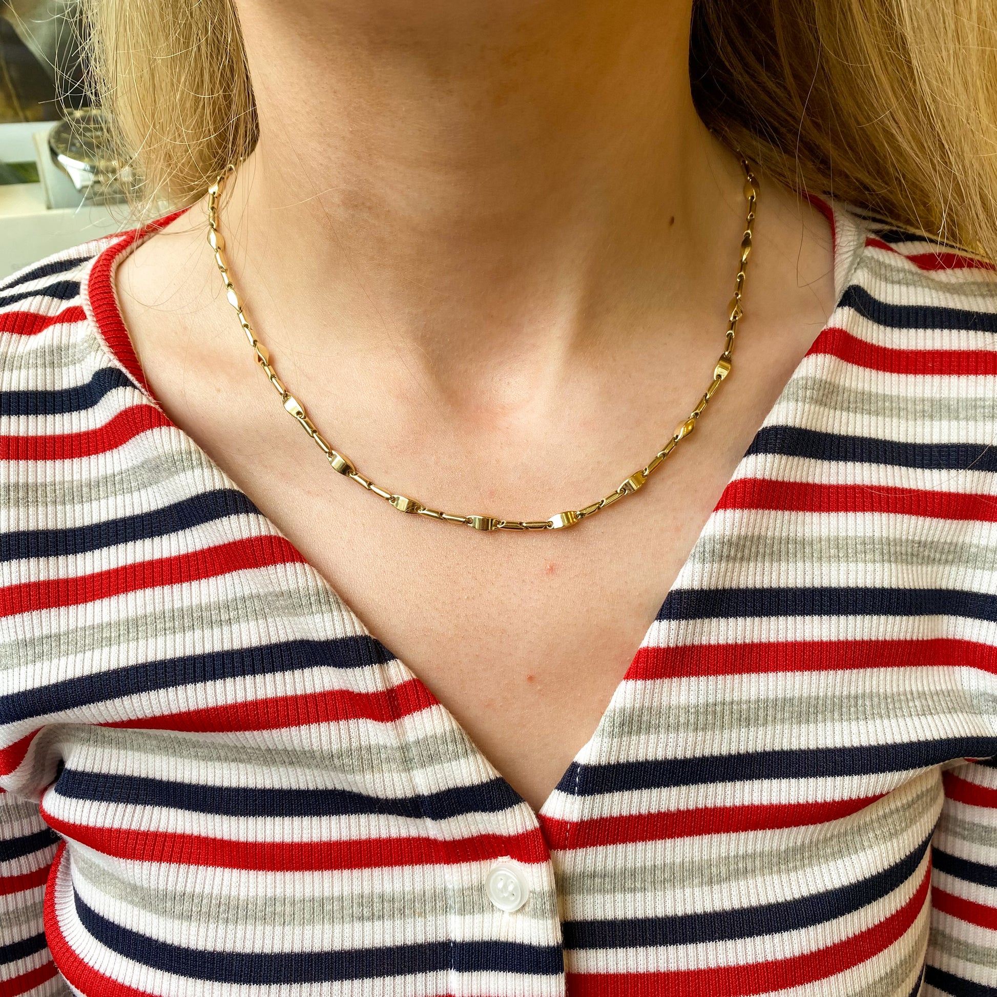 9ct Gold Fancy Link Necklace - John Ross Jewellers
