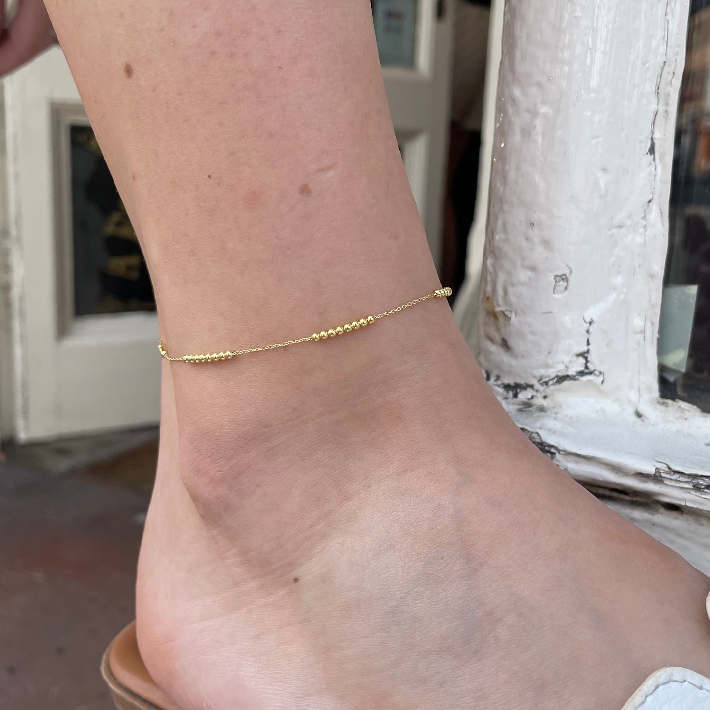 Sunshine Dainty Beads Anklet