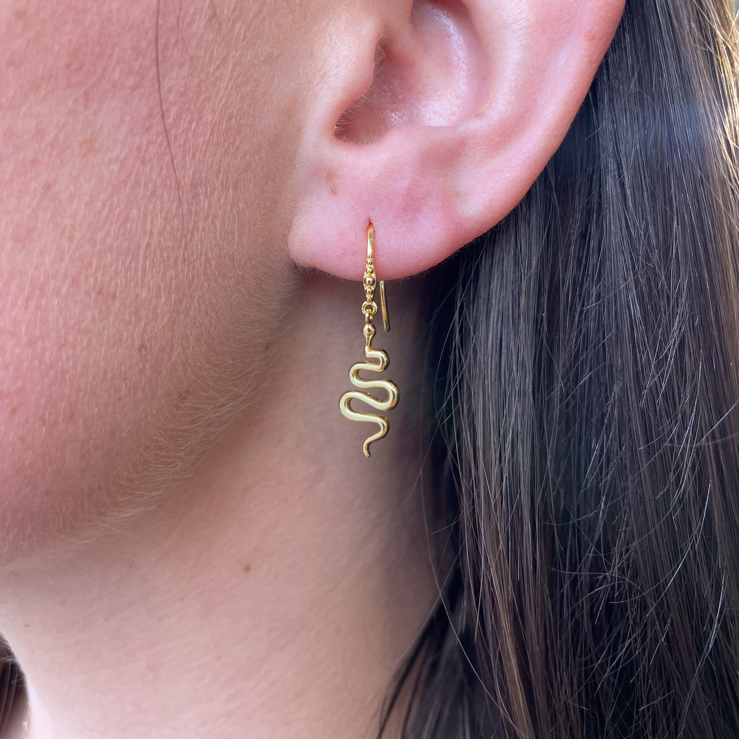 Sunshine Serpent Drop Earrings