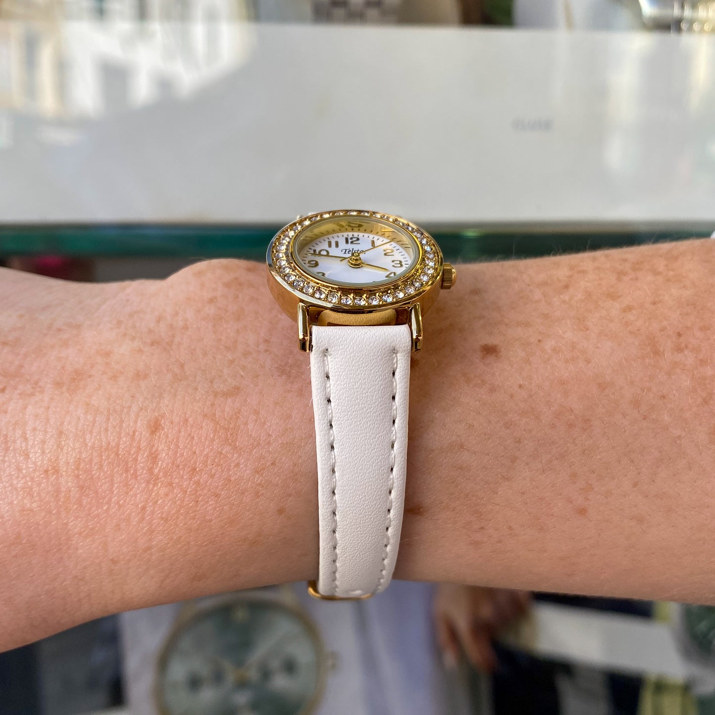 Holy Communion Watch with Sparkling Bezel Gold - John Ross Jewellers