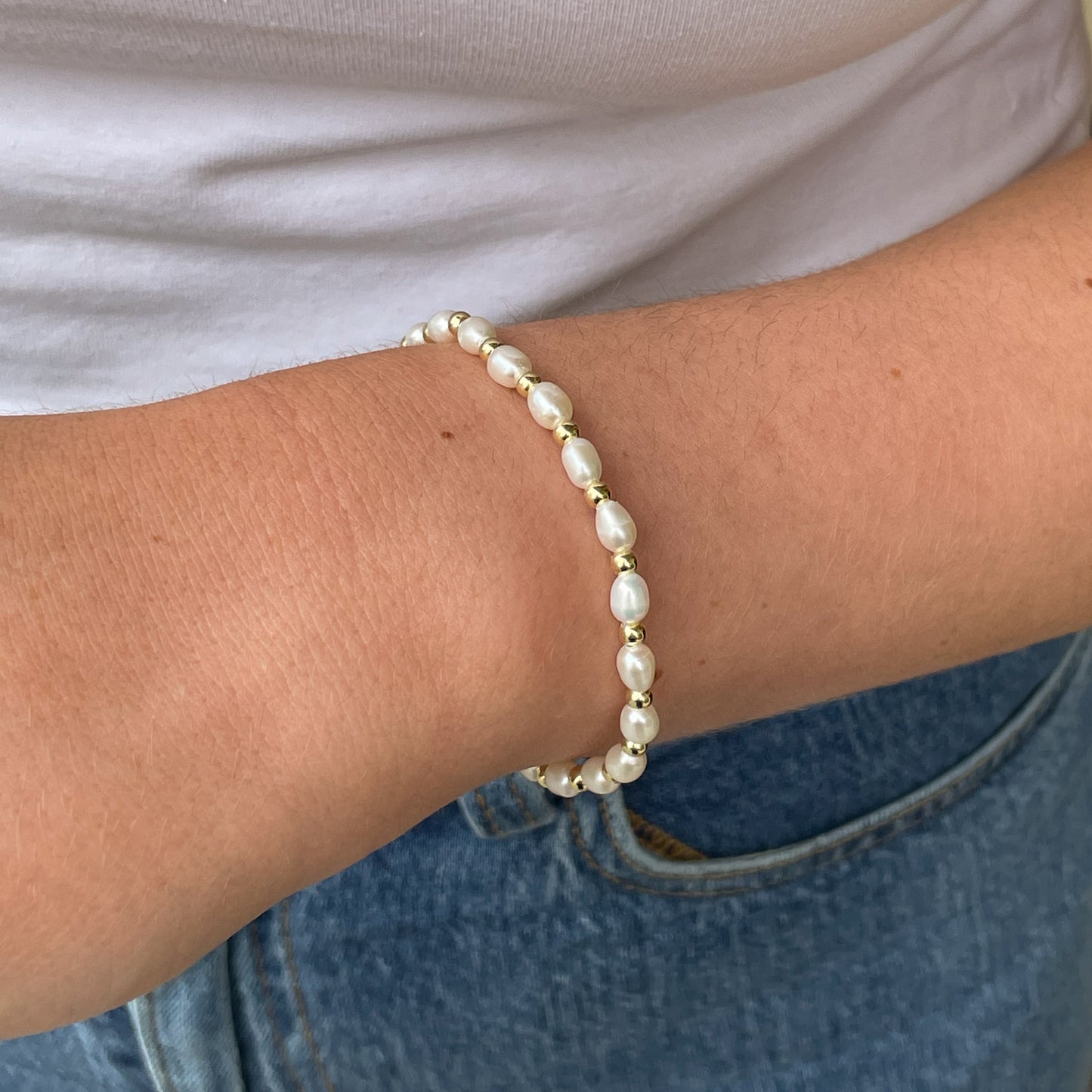 Sunshine Freshwater Pearl & Bead Bracelet