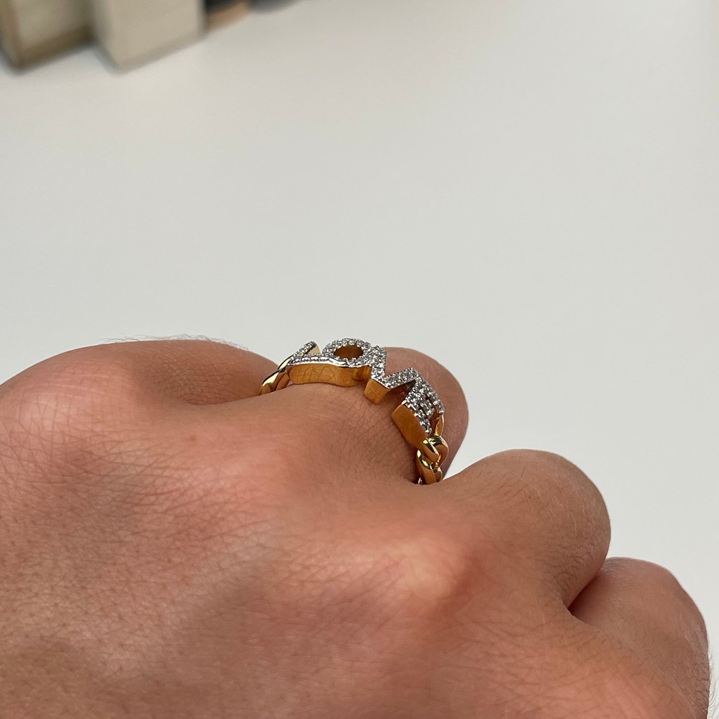 Sunshine CZ LOVE Ring - John Ross Jewellers