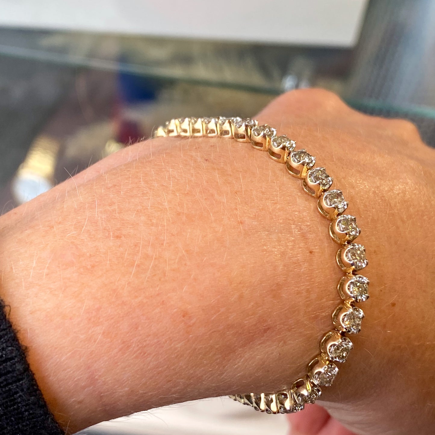 9ct Gold Diamond Line Bracelet | 5.00ct - John Ross Jewellers