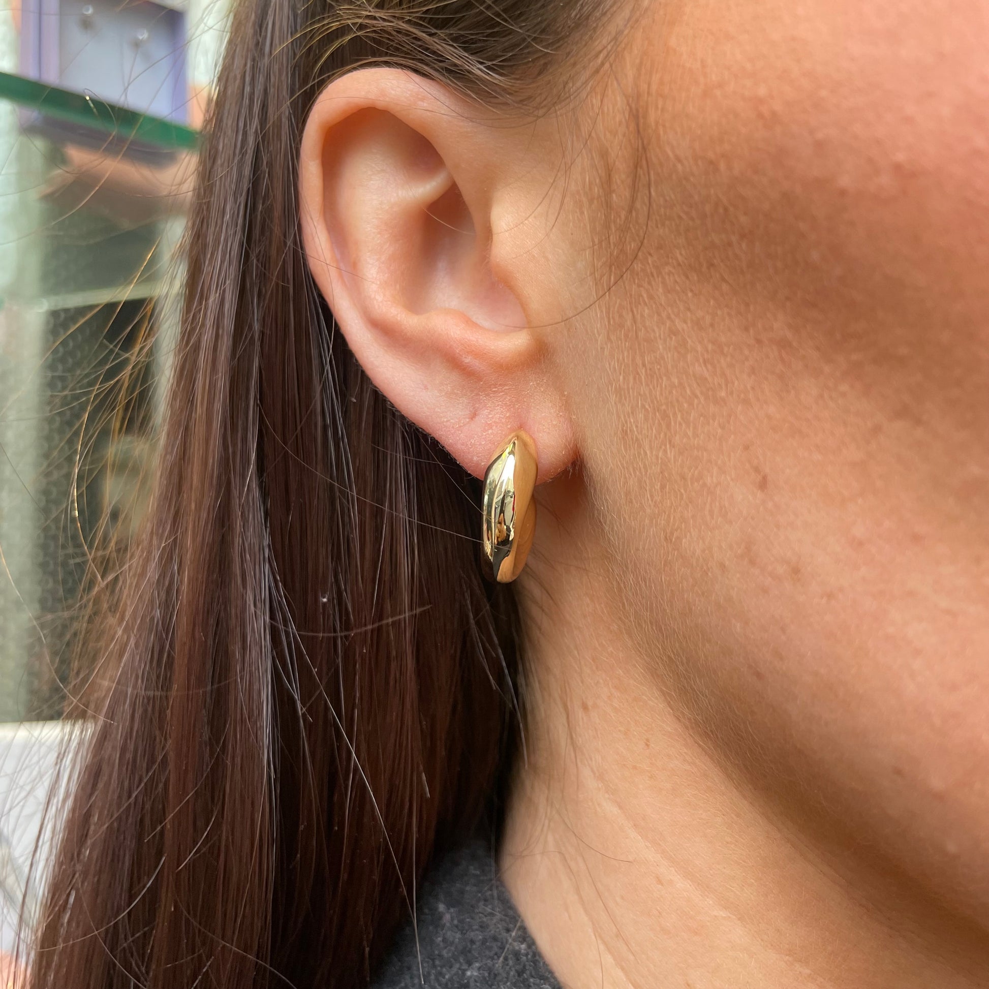 Sunshine Chunky J Hoop Earrings - John Ross Jewellers