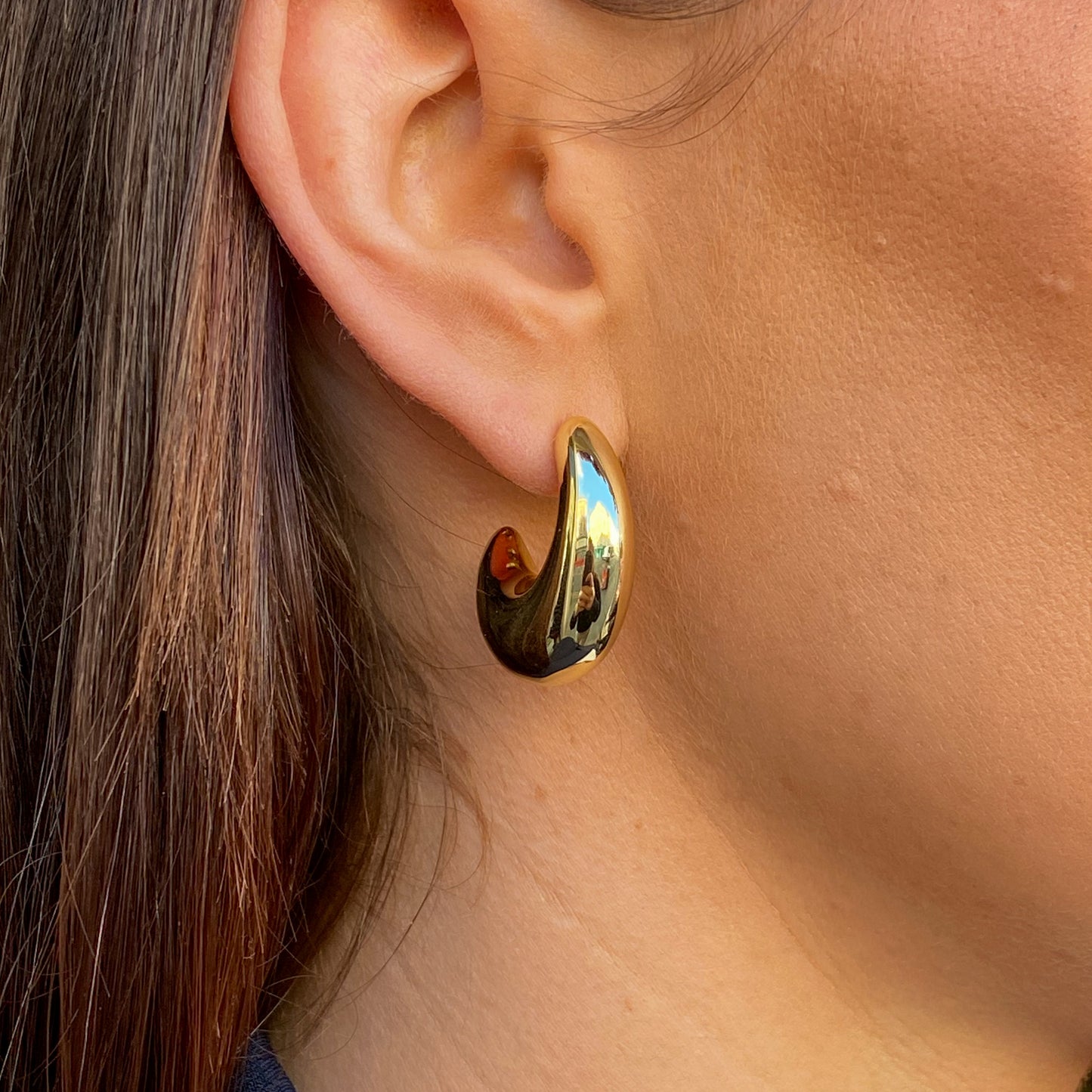 Sunshine Chunky Hoop Earrings - John Ross Jewellers