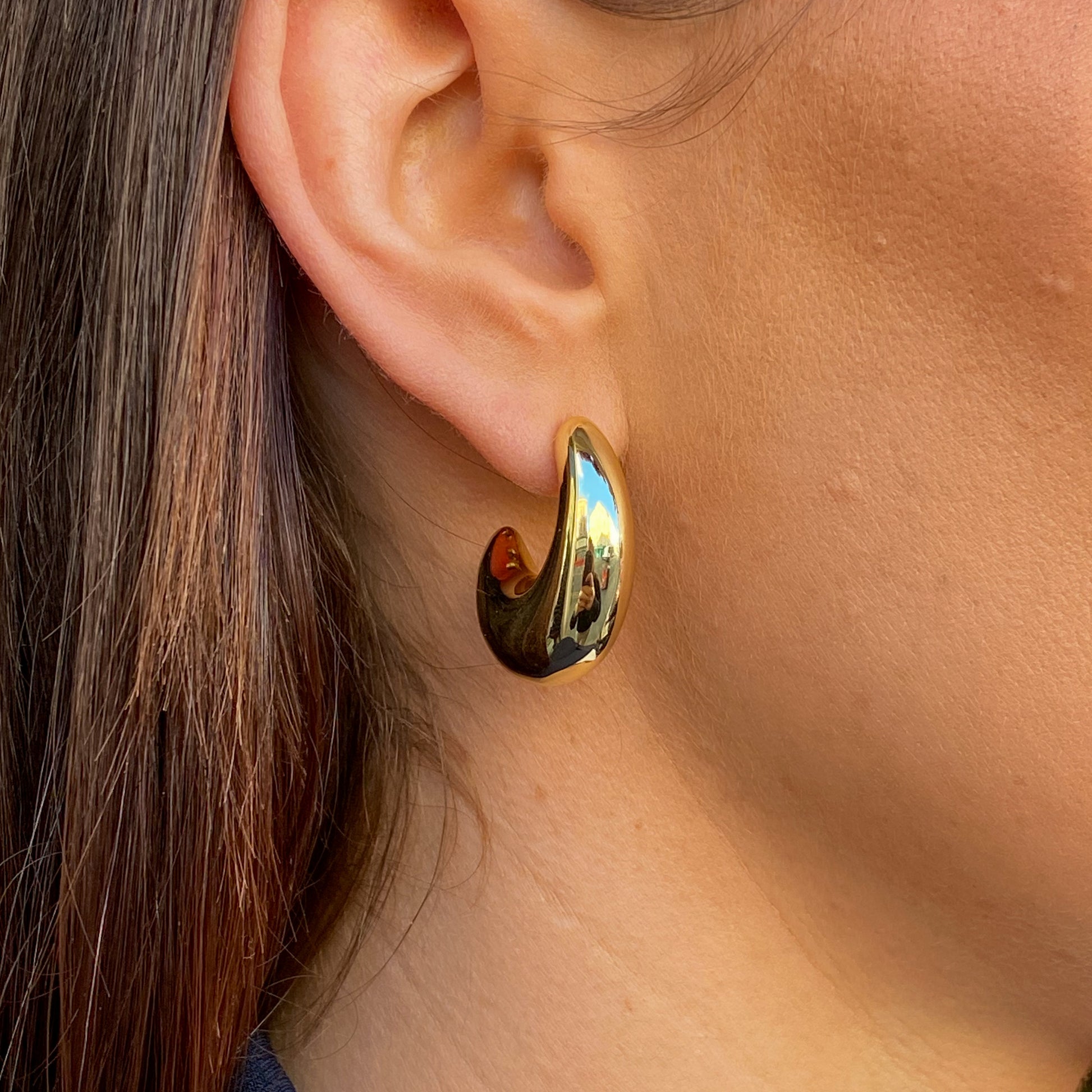 Sunshine Chunky Hoop Earrings - John Ross Jewellers