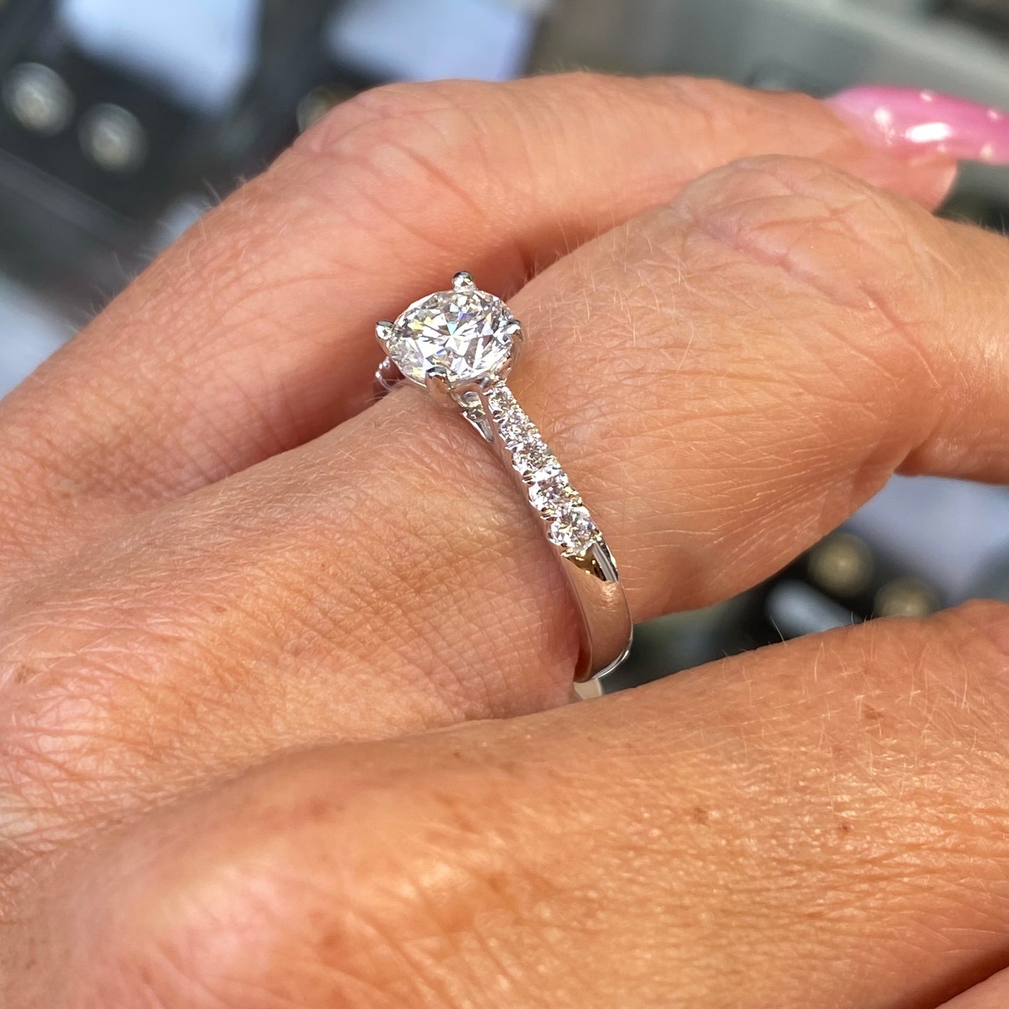 Platinum Solitaire Engagement Ring | Lab 1.20ct - John Ross Jewellers