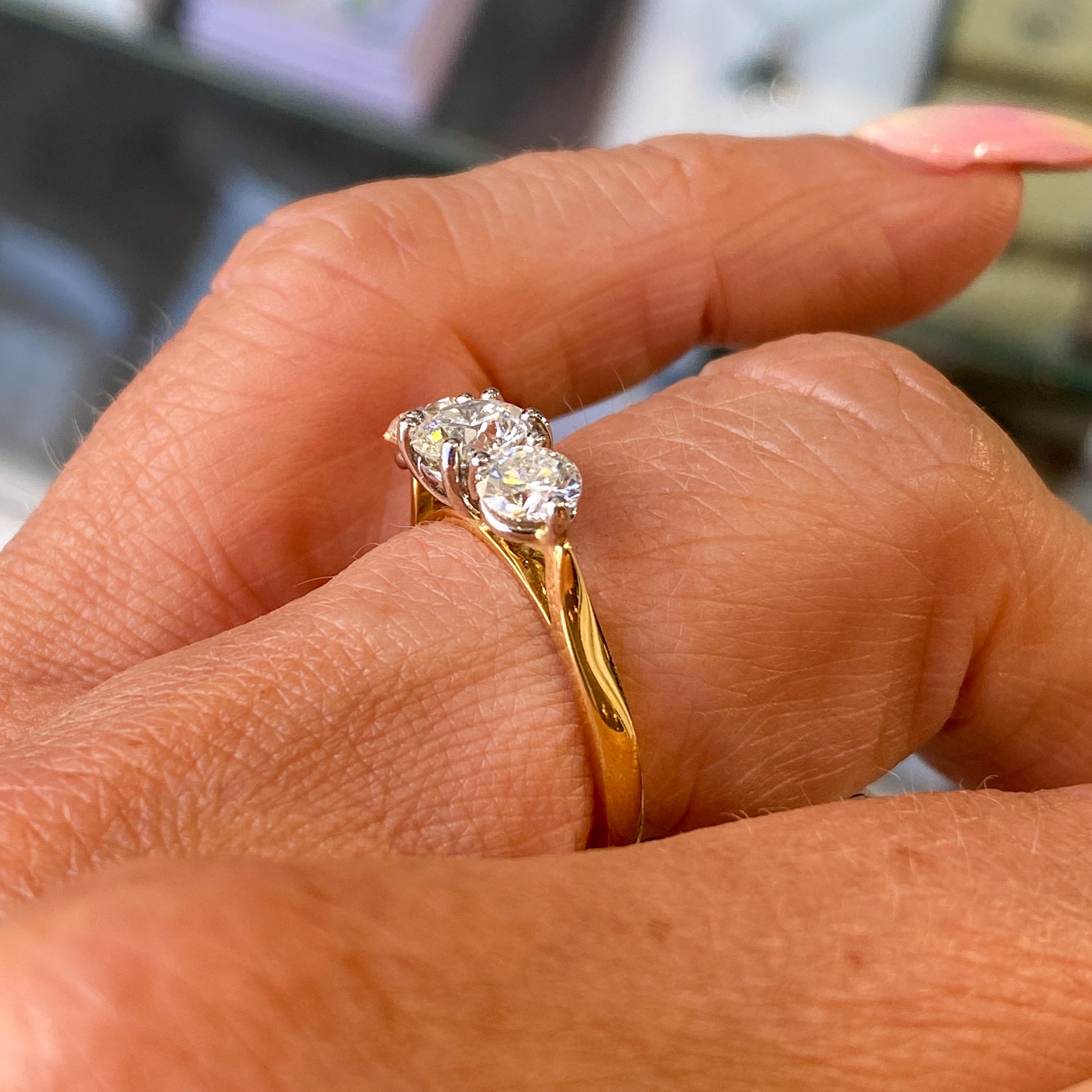 18ct Gold Trilogy Diamond Ring | 1.50ct - John Ross Jewellers