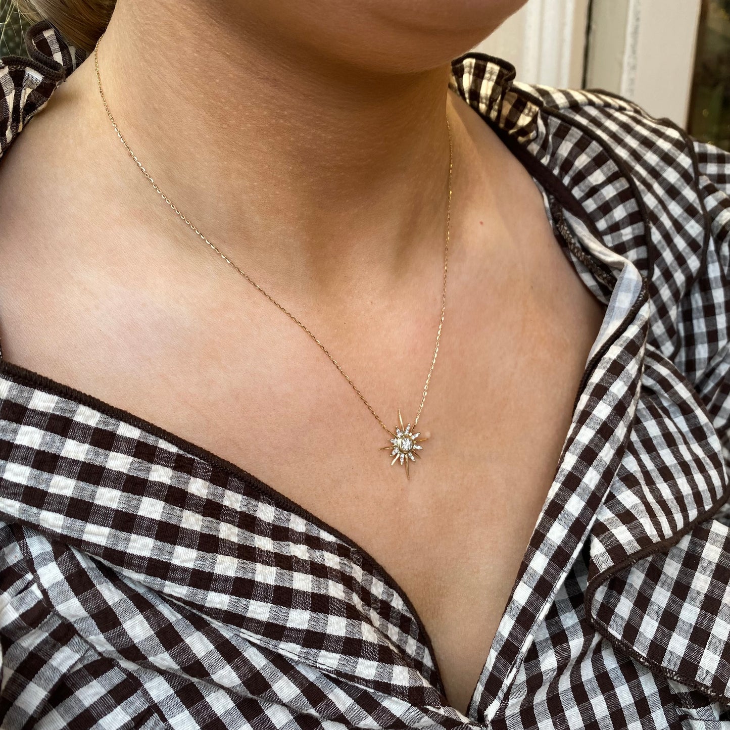 9ct Gold Diamond Northstar Necklace