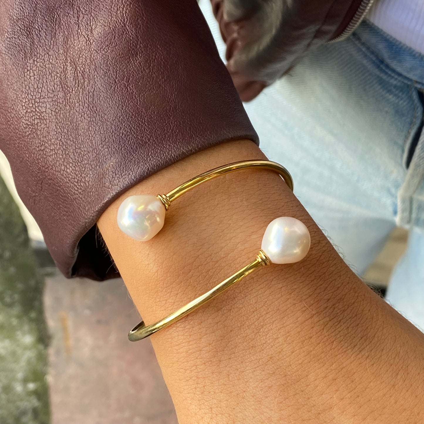 Baroque Bangle | Idra | Freshwater Pearl