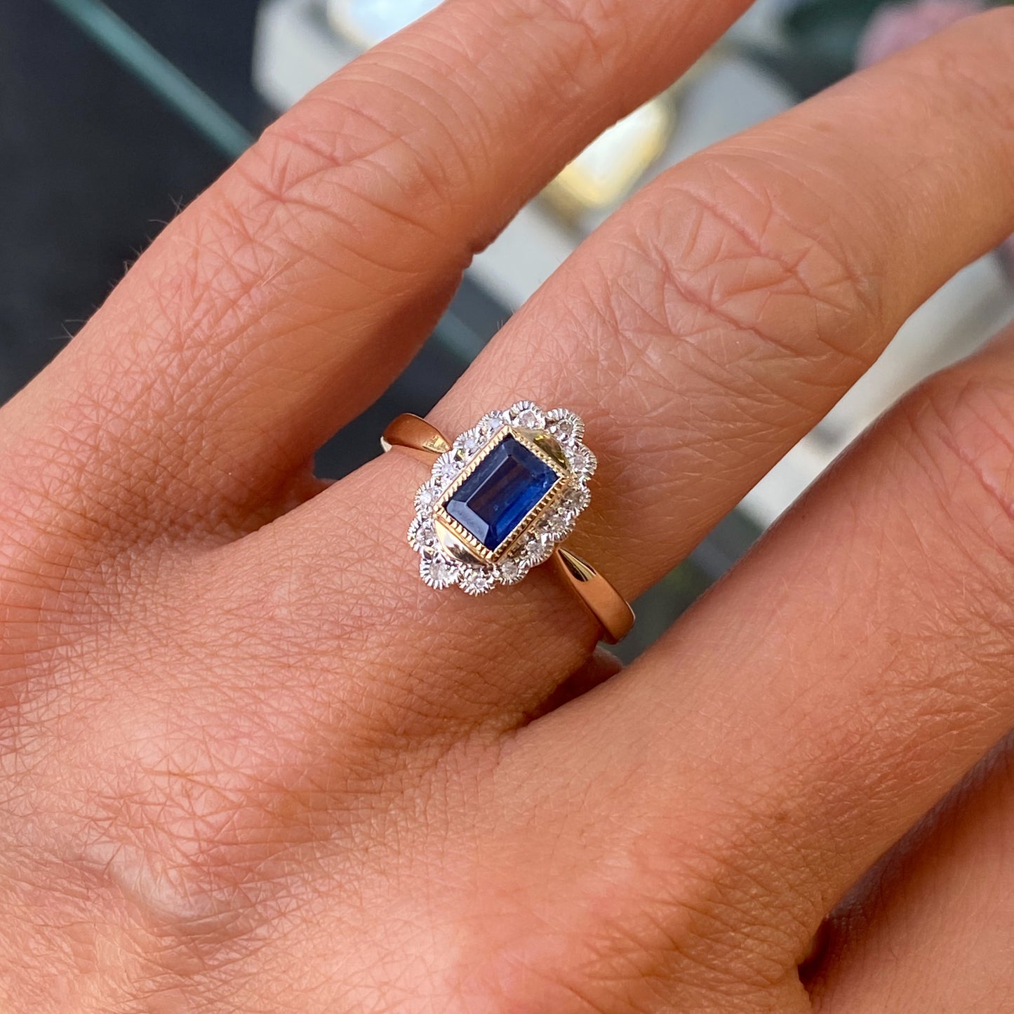 9ct Gold Sapphire & Diamond Ring - John Ross Jewellers